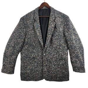 GEE 2 YK2 Wool Blend Blazer Made in England Men’s 44R EUC Blk/Cream